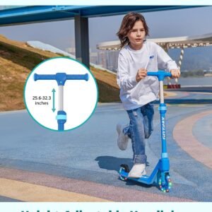Gotrax K03 Kick Scooter for Kids, 5" LED RGB Lighted Wheels, 4.6 Lbs Lightweight and One-Click Detachable Design, Height Adjustable Handlebars, Anti-Slip Deck and Max Load 110 Lbs for Boy&Girl Age 3+ - Image 4