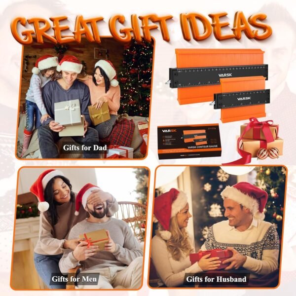 VARSK Contour Gauge Tool with Lock 5+10 Inch - Measuring Scribe Profile Tool, Christmas Gifts for Men Dad Him, Cool Gadgets Tools for Men DIY Handyman, Woodworking Tools for Measuring Flooring 3 810Ia3XWw1L. SL1500