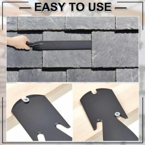 Shingle Slaters Ripper, Steel Roof Ripper Shingle Remover Slate Puller Rip Slate Slating Nail Remover for Slaters Roofers Roofing(Black,18 Inch) - Image 6