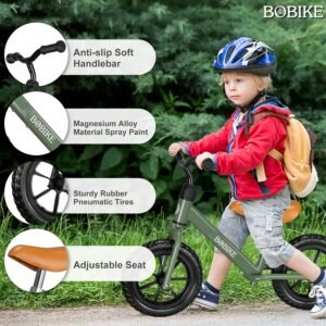Bobike Toddler Balance Bike Toys for 2 to 5 Year Old Girls Boys Adjustable Seat and Handlebar No-Pedal Training Bike Best Gifts for Kids 12 Bobike Toddler Balance Bike Toys for 2 to 5 Year Old Girls Boys Adjustable Seat and Handlebar No-Pedal Training Bike Best Gifts for Kids - Image 4