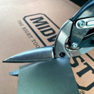 MIDWEST Power Cutters Long Cut Snip - Straight Cut Offset Tin Cutting Shears with Forged Blade & KUSH'N-POWER Comfort Grips - MWT-6516 - Image 5