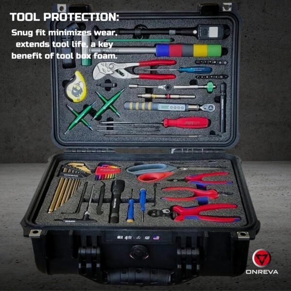 ONREVA Tool Box Foam 4Pack 17x12x1 inch, Foam Inserts for Cases, Polyethylene Storage Sheets for Toolbox Hard Case, Tool Shadow Insert, Kaizen Organizer Sheet 6 811TE7GD8DL. AC SL1500