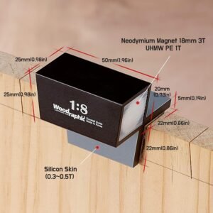 Dovetail Saw Guide – 1:6 Angle for Soft Wood – Magnetic CNC Aluminum Joinery Tool for Hand-Cut Precision, Woodworking Layout, and Marking Accuracy - Image 8
