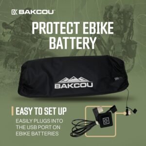 Bakcou - Thermal Electric Bike Battery Jacket - Cold Weather Protection, Water-Resistant Sleeve for Downtube Batteries - Fits 25Ah Backou & eBike - Image 7