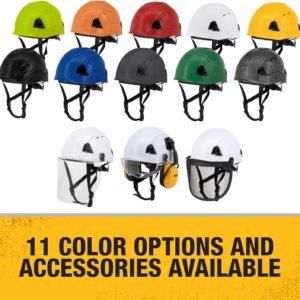 DEWALT DPG22V Yellow Type II Class C 4-Point Ratcheting Vented Safety Helmet - Image 7