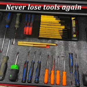 6 Pack Tool Box Foam Inserts for Cases, 22x18x1 Inch Tool Box Liner Polyethylene Tool Foams Sheets, Toolbox Kaizen Organizer and Storage Tool Shadow (6 Pcs Foam, Red & Black) 15 6 Pack Tool Box Foam Inserts for Cases, 22x18x1 Inch Tool Box Liner Polyethylene Tool Foams Sheets, Toolbox Kaizen Organizer and Storage Tool Shadow (6 Pcs Foam, Red & Black) - Image 7