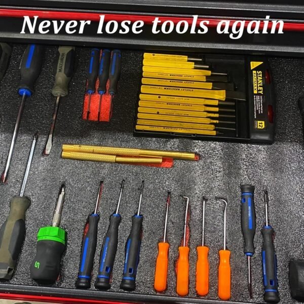 6 Pack Tool Box Foam Inserts for Cases, 22x18x1 Inch Tool Box Liner Polyethylene Tool Foams Sheets, Toolbox Kaizen Organizer and Storage Tool Shadow (6 Pcs Foam, Red & Black) 7 81498WZ1v4L. AC SL1500