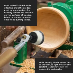Dura-Gold Woodturning Bowl Sander Tool Kit - 1" & 2" Hook & Loop Backing Pads, 50 Sanding Discs (60 to 320 Grit), Dual Bearing, Hardwood Handle, 1/4" Mandrel, Sandpaper Woodworking 13 Dura-Gold Woodturning Bowl Sander Tool Kit - 1" & 2" Hook & Loop Backing Pads, 50 Sanding Discs (60 to 320 Grit), Dual Bearing, Hardwood Handle, 1/4" Mandrel, Sandpaper Woodworking - Image 6