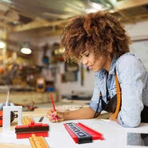 The Super Gauge Shape and Outline Tool, Contour Gauge for Perfect Woodworking, Carpentry, Construction - Adjustable Profile for Precision Copying of Irregular Shapes - Enhance DIY Projects (10"& 5") 20 The Super Gauge Shape and Outline Tool, Contour Gauge for Perfect Woodworking, Carpentry, Construction - Adjustable Profile for Precision Copying of Irregular Shapes - Enhance DIY Projects (10"& 5") - Image 10