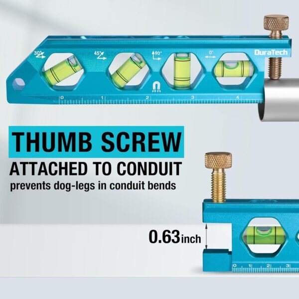 DURATECH 3-Piece Level Tool Set, Magnetic Torpedo Level Included 2.5", 6.25", 8" Leveler with 0°/30°/45°/90° Bubbles, V-Groove, Large Viewing Window, Aluminium Alloy Construction, SAE and Metric Scale 6 819wHgCwX9L. AC SL1500