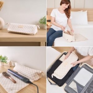 BAREFOOT CARIBOU Hair Tools Travel Bag and Heat Resistant Mat for Flat Irons, Straighteners, Curling Iron, and Haircare Accessories, 2-in-1 design, with Interior Pockets, Portable Organizer 14 BAREFOOT CARIBOU Hair Tools Travel Bag and Heat Resistant Mat for Flat Irons, Straighteners, Curling Iron, and Haircare Accessories, 2-in-1 design, with Interior Pockets, Portable Organizer - Image 4