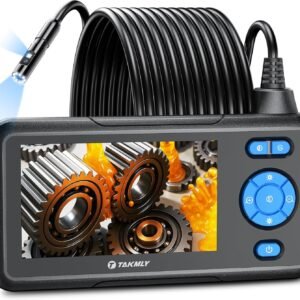 Industrial Endoscope Borescope Inspection Camera with Light, Dual Lens Snake Drain Bore Scople Digital Cameras 1080P, 4.3 Inch LCD Screen, 16.5FT Semi-Rigid Cable - Image 2