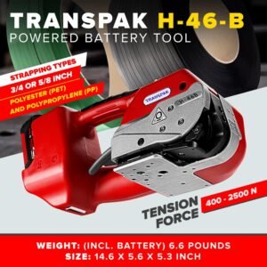 IDL Packaging Transpak H-46B-34 Battery-Powered Premium Industrial Strapping Tool for 3/4" Polyester (PET) and Polypropylene (PP) Strapping - High-Speed Packaging Strapping Machine 11 IDL Packaging Transpak H-46B-34 Battery-Powered Premium Industrial Strapping Tool for 3/4" Polyester (PET) and Polypropylene (PP) Strapping - High-Speed Packaging Strapping Machine - Image 3