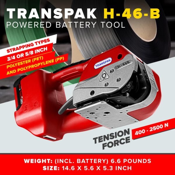 IDL Packaging Transpak H-46B-34 Battery-Powered Premium Industrial Strapping Tool for 3/4" Polyester (PET) and Polypropylene (PP) Strapping - High-Speed Packaging Strapping Machine 3 81FO3BN3olL. SL1500