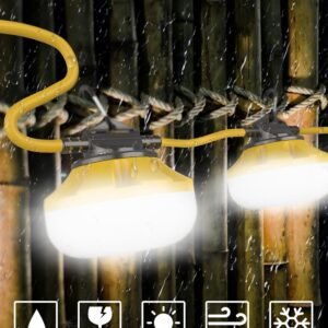 HYPERLITE Construction String Lights: 50FT 5 Bulbs Work Lights with Climbing Hooks - IP65 Waterproof Linkable LED Industrial Temporary Lighting for Construction Sites Attic Crawlspace Renovation 15 HYPERLITE Construction String Lights: 50FT 5 Bulbs Work Lights with Climbing Hooks - IP65 Waterproof Linkable LED Industrial Temporary Lighting for Construction Sites Attic Crawlspace Renovation - Image 7