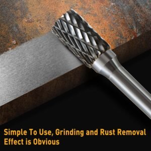 Carbide Burr Set 1/4 Shank w/Big Beech Holder Die Grinder Bits Drill Bits Grinding Bits for Metal Rotary Tool Attachment Accessories Rasp Weld Wood Stone for Milwaukee Dewalt (FO-1) - Image 3