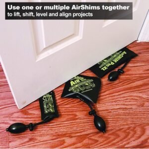 Calculated Industries 1134 AirShim Inflatable Pry Bars and Leveling Tools 3-pc Value Pack – Original AirShim, AirShim Pro XL, and AirShim Slim | Contractor-Grade Alignment Pump Wedges | Set of 3 - Image 3