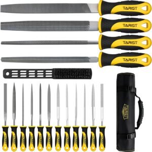 17PCS File Set with Tool Bag, Includes 4PCS Large Metal File, 12PCS Needle File and Wire Brush,Work for Metal, Wood and More - Image 8