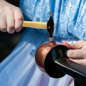 The Beadsmith Small Raising Hammer - 9 inches Wooden Handle, 65mm, 1.7oz Steel Head with Two Faces (2x13mm & 6x13mm) - Tool Used to Add Texture and Dimension to Metalwork - Image 3