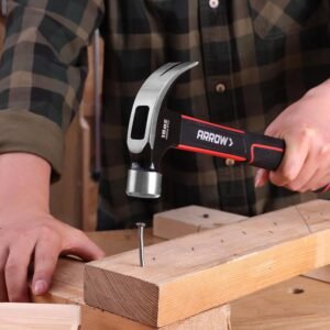 ARROW 16oz Claw Hammer with Shock-Absorbing Fiberglass Handle, Smooth Face and Forged Steel Head, Curved Claw Hammer for Carpentry and General Purpose - Image 9
