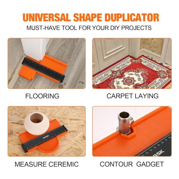 VARSK Contour Gauge Tool with Lock 5+10 Inch - Measuring Scribe Profile Tool, Christmas Gifts for Men Dad Him, Cool Gadgets Tools for Men DIY Handyman, Woodworking Tools for Measuring Flooring 4 81O7AziAOJL. SL1500