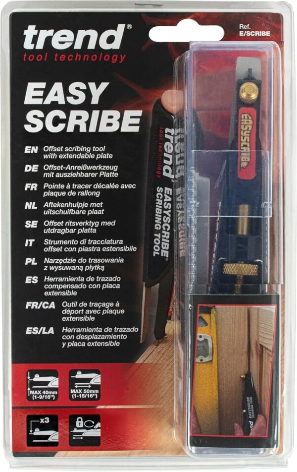 Trend EasyScribe Scribing Tool, Accurate Scribing Solution for Carpenters, Joiners, Tilers, Kitchen & Shop Fitters, E/SCRIBE, Black 6 81Q0ElcLntL. AC SL1500