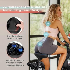Oversized Bike Seat for Peloton Bike & Bike+, Comfort Seat Cushion Compatible with Peloton, Road or Exercise Bikes, Bicycle Wide Saddle Replacement for Men & Women, Accessories for Peloton - Image 4