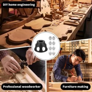 90 Degree Angle Drill Hole Guide Straight Hole Drilling Positioner Drill Bit Jig Self Centering Doweling Jig Aluminum Alloy Vertical Drill Guide with 3-10 mm Drill Bushings for Carpentry Tool - Image 6