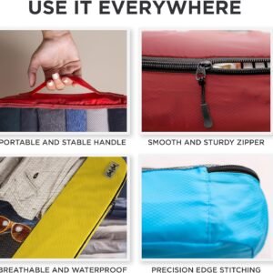 Large Packing Cubes for Travel - 5pc Packing Cubes for Suitcases - Lightweight Luggage Organizer Bags - Image 3