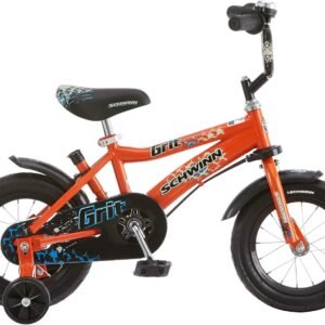 Schwinn Petunia and Grit Bike, 12 Inch Bike for Kids Ages 2-4, Orange, Teal, Pink or Blue, Steerable Beginner Bicycle with Training Wheels, Parent Push Handle, Rear Coaster Brake, Adjustable Seat - Image 8