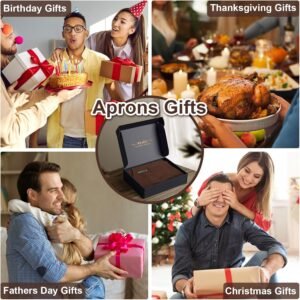 WEARXI Aprons for Men, Woodworking Apron with Tool Pockets, Canvas Work Apron for Woodworkers, Mechanics, Blacksmiths, Carpenters S-XXXL, Mens Aprons Gifts for Dad, Gifts for Men, Dad Gifts - Image 9