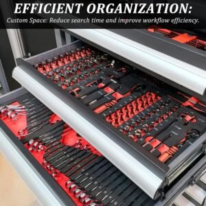 6 Pack Tool Box Foam Inserts for Cases, 22x18x1 Inch Tool Box Liner Polyethylene Tool Foams Sheets, Toolbox Kaizen Organizer and Storage Tool Shadow (6 Pcs Foam, Red & Black) 16 6 Pack Tool Box Foam Inserts for Cases, 22x18x1 Inch Tool Box Liner Polyethylene Tool Foams Sheets, Toolbox Kaizen Organizer and Storage Tool Shadow (6 Pcs Foam, Red & Black) - Image 8