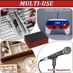 6 Pack Tool Box Foam Inserts for Cases, 22x18x1 Inch Tool Box Liner Polyethylene Tool Foams Sheets, Toolbox Kaizen Organizer and Storage Tool Shadow (6 Pcs Foam, Red & Black) 14 6 Pack Tool Box Foam Inserts for Cases, 22x18x1 Inch Tool Box Liner Polyethylene Tool Foams Sheets, Toolbox Kaizen Organizer and Storage Tool Shadow (6 Pcs Foam, Red & Black) - Image 6