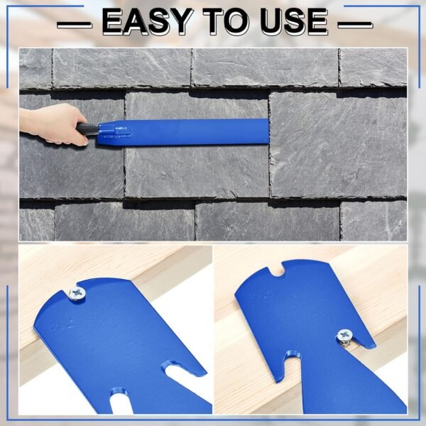 Shingle Slaters Ripper, Steel Roof Ripper Shingle Remover Slate Puller Rip Slate Slating Nail Remover for Slaters Roofers Roofing(Blue,23 Inch) 6 81X6dM87MBL. AC SL1500