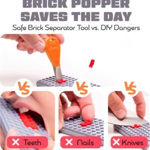 Brick Popper - Separator Tool - World's Fastest Brick Remover for Kids and Adults, Gifts for Ages 6 Year Old and up, Tools Stocking Stuffer (Orange) 15 Brick Popper - Separator Tool - World's Fastest Brick Remover for Kids and Adults, Gifts for Ages 6 Year Old and up, Tools Stocking Stuffer (Orange) - Image 7