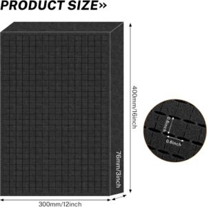 Polyurethane Foam Padding, 16 x 12 x 3 Inch Black Perforated Pick and Pluck Foam Sheets for Tool Box, Camera, Crafts and Storage 11 Polyurethane Foam Padding, 16 x 12 x 3 Inch Black Perforated Pick and Pluck Foam Sheets for Tool Box, Camera, Crafts and Storage - Image 3