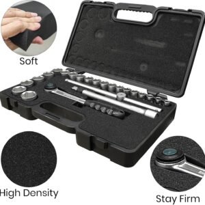 6 Pcs 16 x 12 x 1.5 Inches Polyurethane Foam - Packing Foam Inserts for Cases Black Craft Foam Sheets for Packing Padding 1.5 Inch Thick for Camera Toolbox Storage 12 6 Pcs 16 x 12 x 1.5 Inches Polyurethane Foam - Packing Foam Inserts for Cases Black Craft Foam Sheets for Packing Padding 1.5 Inch Thick for Camera Toolbox Storage - Image 4