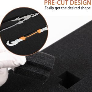 Pre-Cubed Pick & Pluck Foam Sheets - 4-Pack (12"x12"x2") Polyurethane Apart Insert Pads Liners for Toolboxes, Storage Drawer and Crafts 13 Pre-Cubed Pick & Pluck Foam Sheets - 4-Pack (12"x12"x2") Polyurethane Apart Insert Pads Liners for Toolboxes, Storage Drawer and Crafts - Image 5