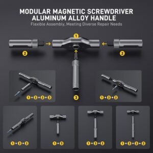 42 in 1 Magnetic Screwdriver, Screwdriver Set, Multi Bit Ratcheting Screwdriver Set with Storage Case Repair Tool Kit for Computer, Eyeglass, Bicycles, Watch, Ring Doorbell, Furniture and DIY - Image 4
