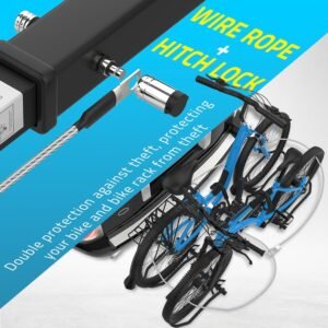 PAULINN Ebike Rack for Tow Hitch, Heavy Duty 2 Bike Folding Bicycle Car SUV Racks for E Bike,Fat Tire and Standard, 2" Hitch Receiver, 200 LBS 15 PAULINN Ebike Rack for Tow Hitch, Heavy Duty 2 Bike Folding Bicycle Car SUV Racks for E Bike,Fat Tire and Standard, 2" Hitch Receiver, 200 LBS - Image 5