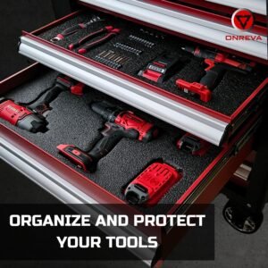 ONREVA Tool Box Foam, 3Pack 22x18x2 inch, Foam Inserts for Cases, Polyethylene Storage Sheets for Toolbox Hard Case, Tool Shadow Insert, Kaizen Organizer Sheet 13 ONREVA Tool Box Foam, 3Pack 22x18x2 inch, Foam Inserts for Cases, Polyethylene Storage Sheets for Toolbox Hard Case, Tool Shadow Insert, Kaizen Organizer Sheet - Image 3