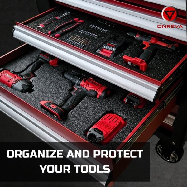 ONREVA Tool Box Foam, 3Pack 22x18x2 inch, Foam Inserts for Cases, Polyethylene Storage Sheets for Toolbox Hard Case, Tool Shadow Insert, Kaizen Organizer Sheet 3 81e+NvISDOL. AC SL1500
