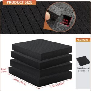 Pre-Cubed Pick & Pluck Foam Sheets - 4-Pack (12"x12"x2") Polyurethane Apart Insert Pads Liners for Toolboxes, Storage Drawer and Crafts 11 Pre-Cubed Pick & Pluck Foam Sheets - 4-Pack (12"x12"x2") Polyurethane Apart Insert Pads Liners for Toolboxes, Storage Drawer and Crafts - Image 3