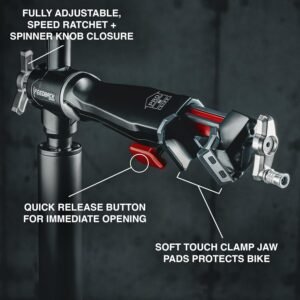 Feedback Sports | Pro E Lift Bike Repair Stand | Electric Height Adjustment, 100 lb Capacity, Speed Ratchet Clamp, Ideal for E-Bikes and Home Workshops 14 Feedback Sports | Pro E Lift Bike Repair Stand | Electric Height Adjustment, 100 lb Capacity, Speed Ratchet Clamp, Ideal for E-Bikes and Home Workshops - Image 7