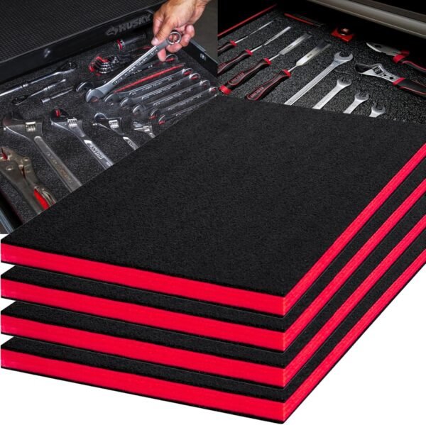 ONREVA Tool Box Foam 4Pack 17x12x1 inch, Foam Inserts for Cases, Polyethylene Storage Sheets for Toolbox Hard Case, Tool Shadow Insert, Kaizen Organizer Sheet 2 81iraqu4rPL. AC SL1500