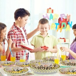 Grencian 96 PCS Handyman Tools Party Supplies Handyman Tools Party Plates 350GSM Disposable Handyman Tools Birthday Tableware Set for Little Builder Carpentry Construction Birthday Party, Serves 24 - Image 6