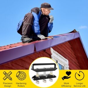 Three Station Edge Roller Bender 0-90° Bending Angle，Sheet Metal Bender Edge Roller 3 Station Design Edge Roller，Suitable for Sizes 29 to 22 Steel, Making 5/8 "to 4" (16 to 102 mm) Elbows - Image 7