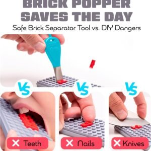 Brick Popper - World's Fastest Separator Tool - Efficient Remover for Kids and Adults - Perfect for Ages 6 and Up - Essential Tool (Light Blue) 15 Brick Popper - World's Fastest Separator Tool - Efficient Remover for Kids and Adults - Perfect for Ages 6 and Up - Essential Tool (Light Blue) - Image 7