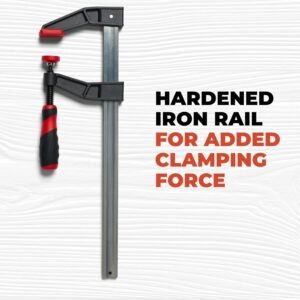 F-Style Bar Clamp - Home Improvement Hand Tool Set - Adjustable Clamps for Woodworking & More - 12" HD 2 Pack - Image 7