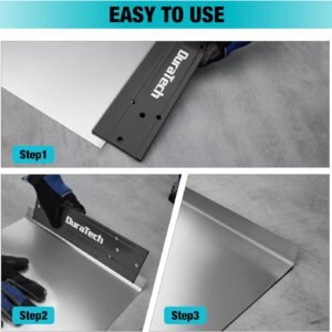 DURATECH 12 Inch Sheet Metal Bender, Folding Tool for Duct Bending, Hand Seamer with 3/8" & 1" Fold Depths, Ideal for HVAC, Roofing & Metal Fabrication, Gray - Image 7